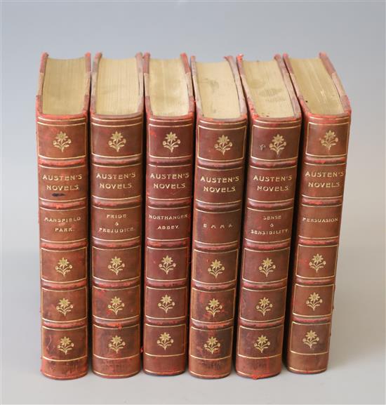 Austen, Jane - Works The Novels, 6 vols, illustrated by Charles Brock, 8vo, half calf, J.M. Dent, London and Toronto, 1922